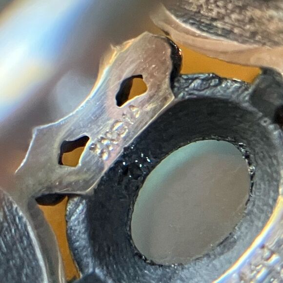 Genuine Aquamarine Sterling Silver Ring Size 7.25 - Picture 7 of 10